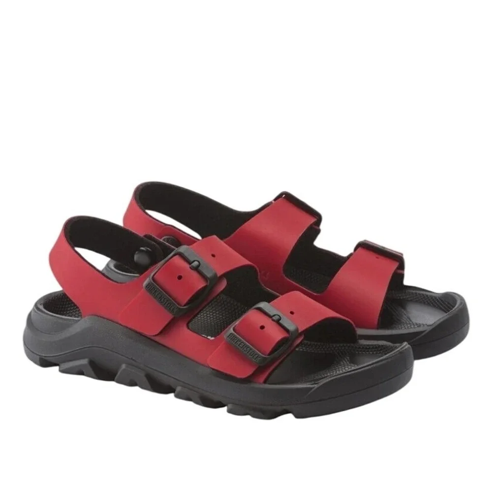 Birkenstock Kids' Mogami Slingback Sandal Active Red Black Size 29 C11 New